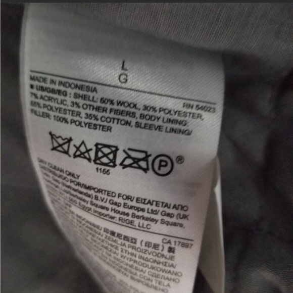 GAP wool heavy winter peacoat jacket Large - Picture 3 of 3